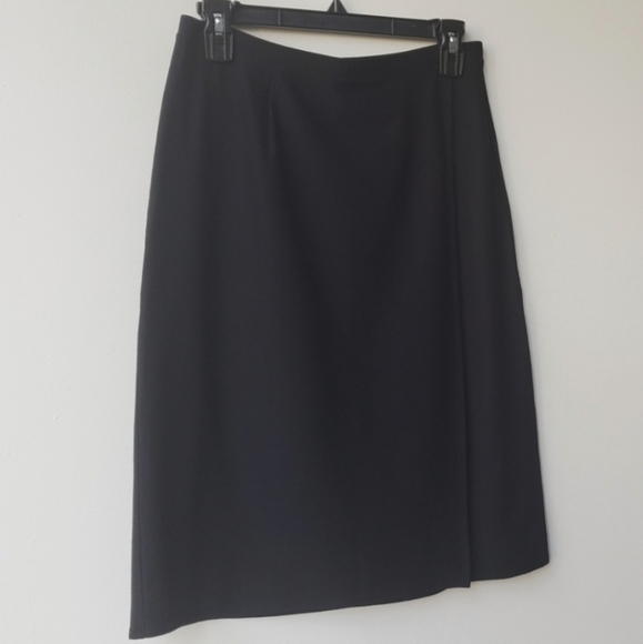 NWT Eileen Fisher Faux Wrap Stretch Crepe Skirt - Picture 4 of 10